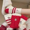 1/4 пары осенне-зимних носков средней длины с рождественским узором, вышивкой рождественской елки, снеговика, таксы, хлопковые носки, подарок на Новый год