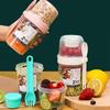 Convenient Breakfast Salad Cup, Portable Yogurt Cereal, Oatmeal Snacks, Frozen Cake Container with Lid Fork, Salad Dressing Rack