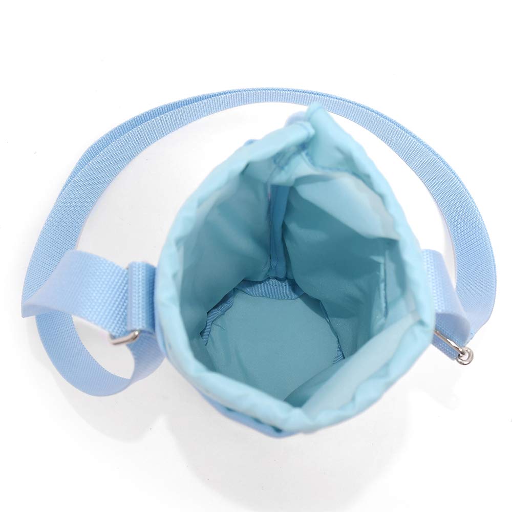 COLORFUL CANDY STYLE Water Bottle Holder for Girls, Shoulder Strap, Insulated, Polka Dot (Light Blue with White Dots) N3747500