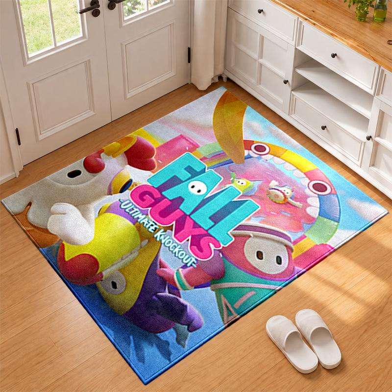 Fall guys Carpet Door Mat for Living Room or Bedroom Protective Mat Under Chair Office Decoration Christmas Gift Birthday Present