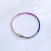 High Grade Cubic Zirconia 925 Sterling Silver Tennis Chain Bracelet Gold Plated Hypoallergenic Gift