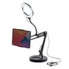 Sanwa Direct Tablet Stand with Ring Light 64 Lights Max 700 Lumens Dimming/Toning 200-DGCAM026