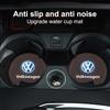For VW 2Pcs Car Non Slip Water Cup Pad Car Rubber Mat Accessories For VW Volkswagen Golf Polo Passat Tiguan Touran Jetta Car-S