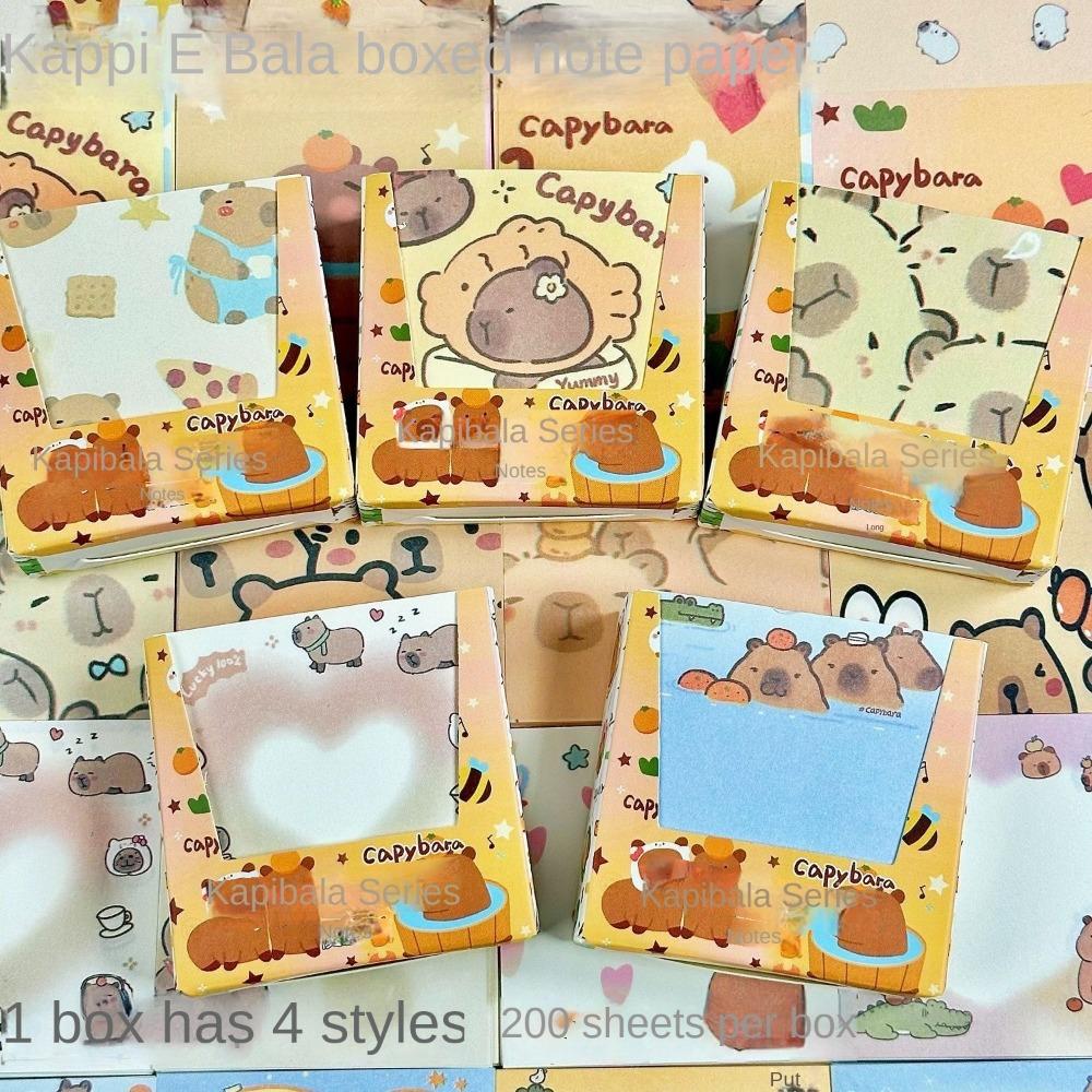 Декоративные бирки Capybara Note Paper Канцелярские принадлежности Cute Capybara Memo Pad Bookmark Marker