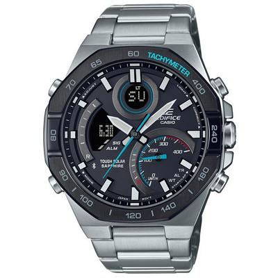 Мужские часы EDIFICE ECB-950YDB-1AJF [серия EDIFICE Smartphone Link] круглые, серебристые