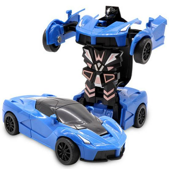 Трансформирующийся в робота автомобиль Bugatti с механизмом обратного хода, игрушка