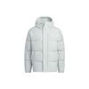 Letter Print Casual Outdoor Sports Hooded Down Jacket Men Jackets Silver-Gray IV7561