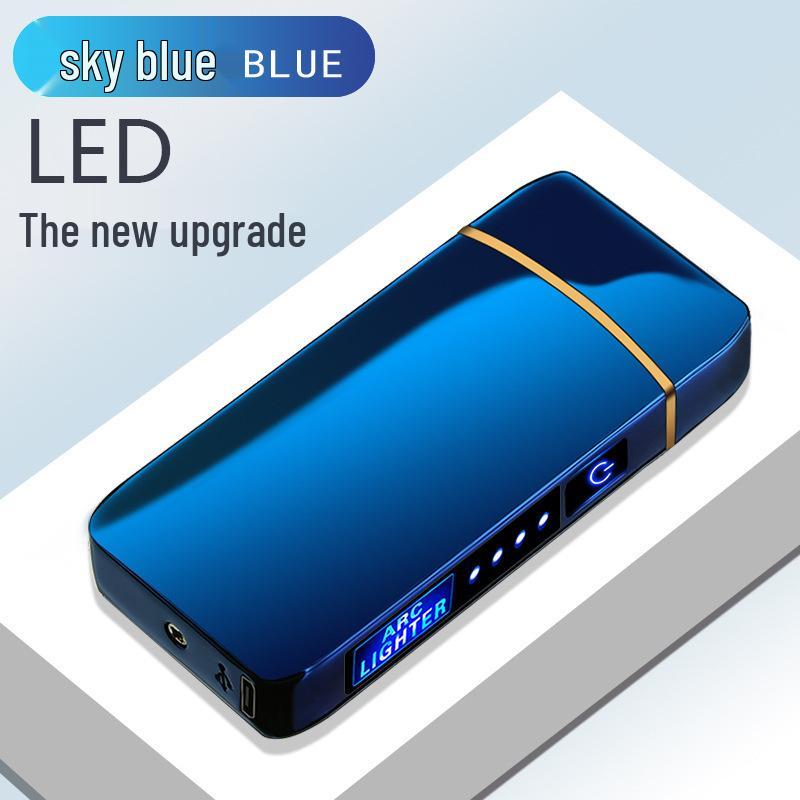 Высококачественная электронная ветрозащитная импульсно-дуговая зажигалка с USB-зарядкой и сенсорным управлением отпечатком пальца