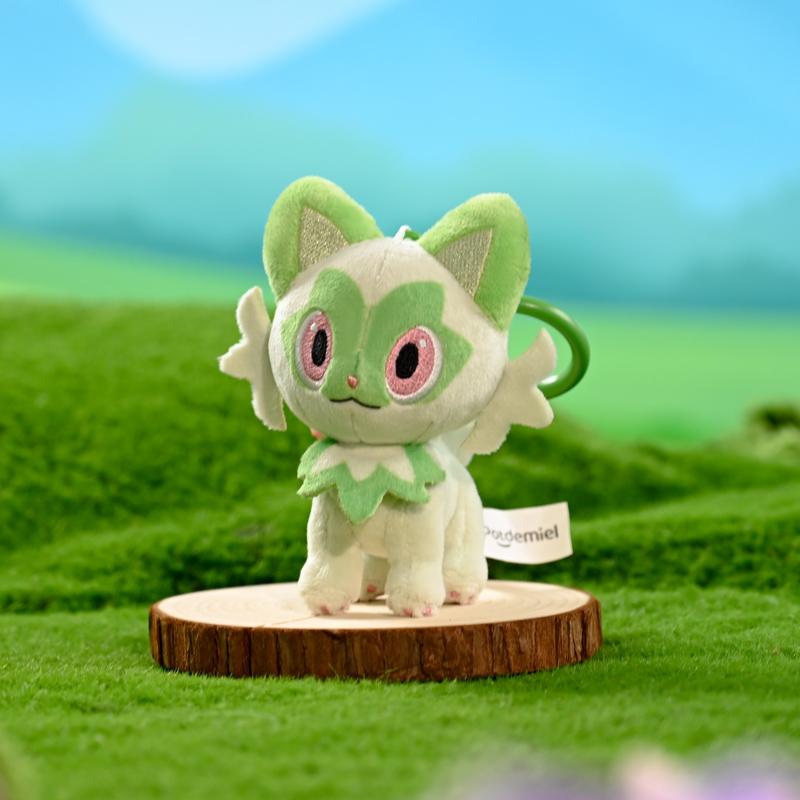 Оригинальная серия Sprigatito Love Кавайная Плюшевая Мягкая Игрушка Брелок Подвеска на Рюкзак Брелок Кукла Подарки на День Рождения для Ребенка Мальчика