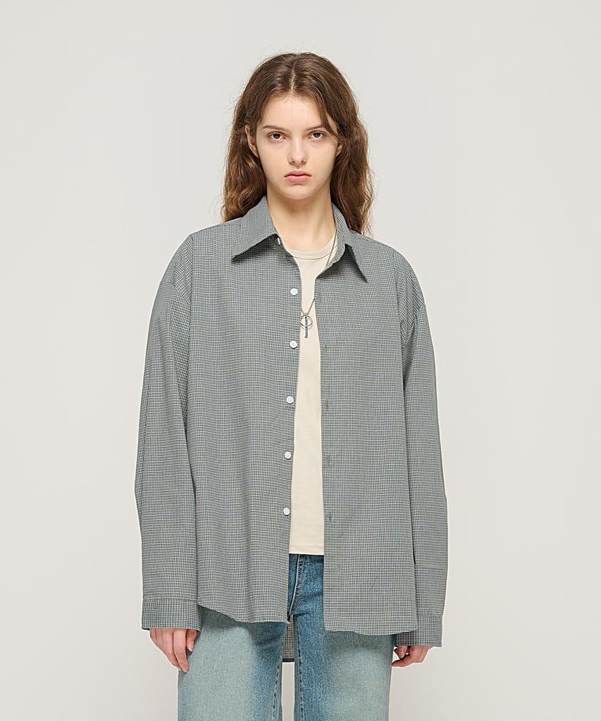 CARGOBROS FOR WOMAN Wrinkle-Free Simple Check Shirt (Khaki Gray)