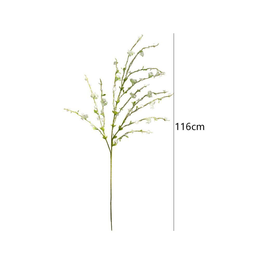 Lifelike Artificial Snow Willow Branches Handmade Fake Plants Simulation Snow Willow  Vase Decor
