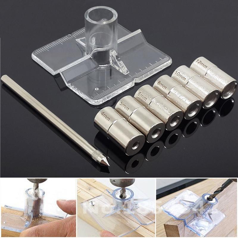6/8/10mm Twist Drill Drilling Mini Pocket Hole Jig Woodworking Drill Guide Locator Dowel Guide Power Tools