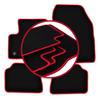 Велюровые коврики с красной окантовкой для: Citroen e-C4 хэтчбек (2021-)