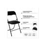 Lot de 2 chaises pliante en velours "Easy" Atmosphera - Noir