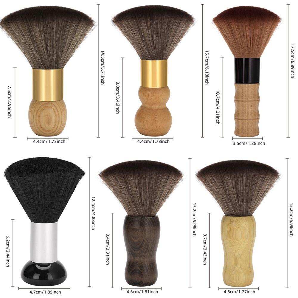 Wooden Handle Salon Brush Soft Brush Hair Cleaning Brush Fashion Barber Brush Home Use