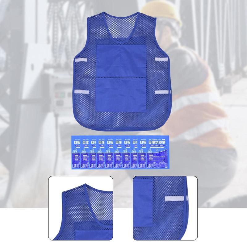 Summer Cooling Vest with Ice Packets Comfortable Ergonomic Summer for Outdoor Activities Sports Gardening Fishing