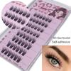 Self Adhesive Press On Lashes Clusters Pre-Glued Eyelashes Self Adhesive Eyelashes  for Beginners