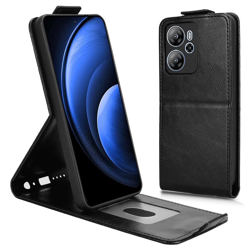 For Blackview Oscal Tiger 13 Stand Case Magnetic Clasp Vertical Flip Leather Phone Cover with Card Holder