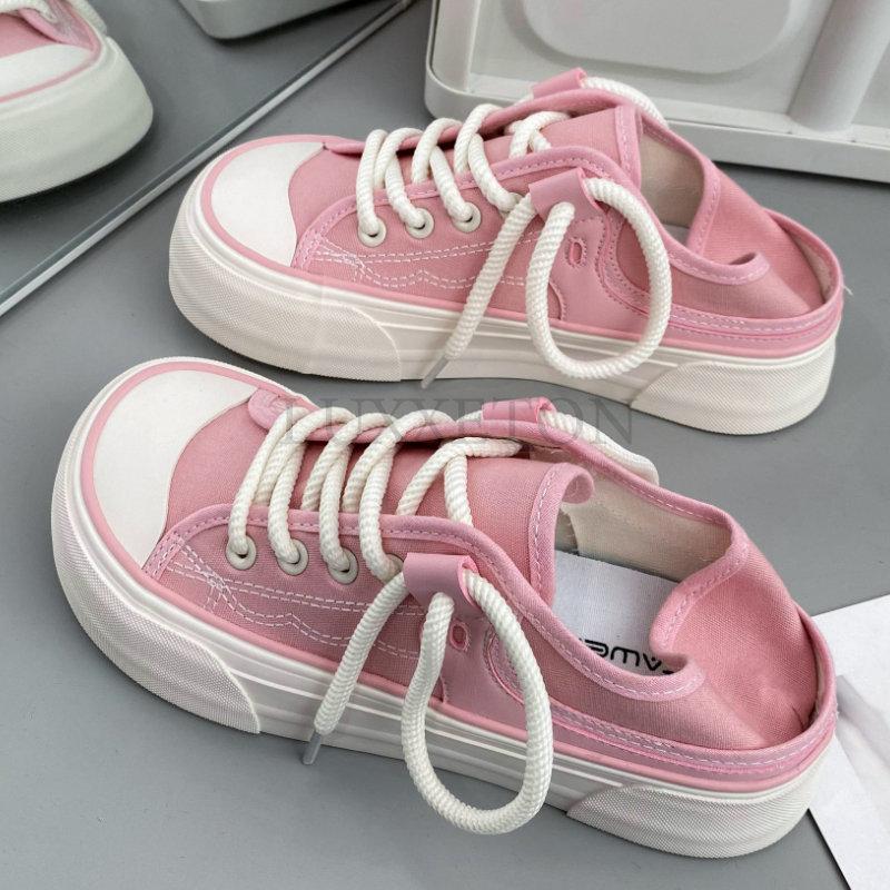 Женские парусиновые кроссовки, весенняя мода, на шнуровке, белые, повседневные, нескользящие, плоские туфли, женские, универсальные, для активного отдыха, вулканизированные, Zapatos