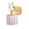 Современный хрустальный настенный светильник, бра с золотой птицей, настенный светильник для гостиной, ванной комнаты, домашнего внутреннего освещения, декоративная лампочка в комплект не входит