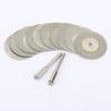(10+2)pcs 30mm Diamond Cutting Discs Cut Off Diamond Saw Blade with 2pcs Connecting 3mm Shank for Dremel Drill Fit Rotary Tool