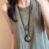 Geometric Bohemian Style Choker Wood Long Sweater Chain Ethnic Style Necklace  Jewelry Accessories