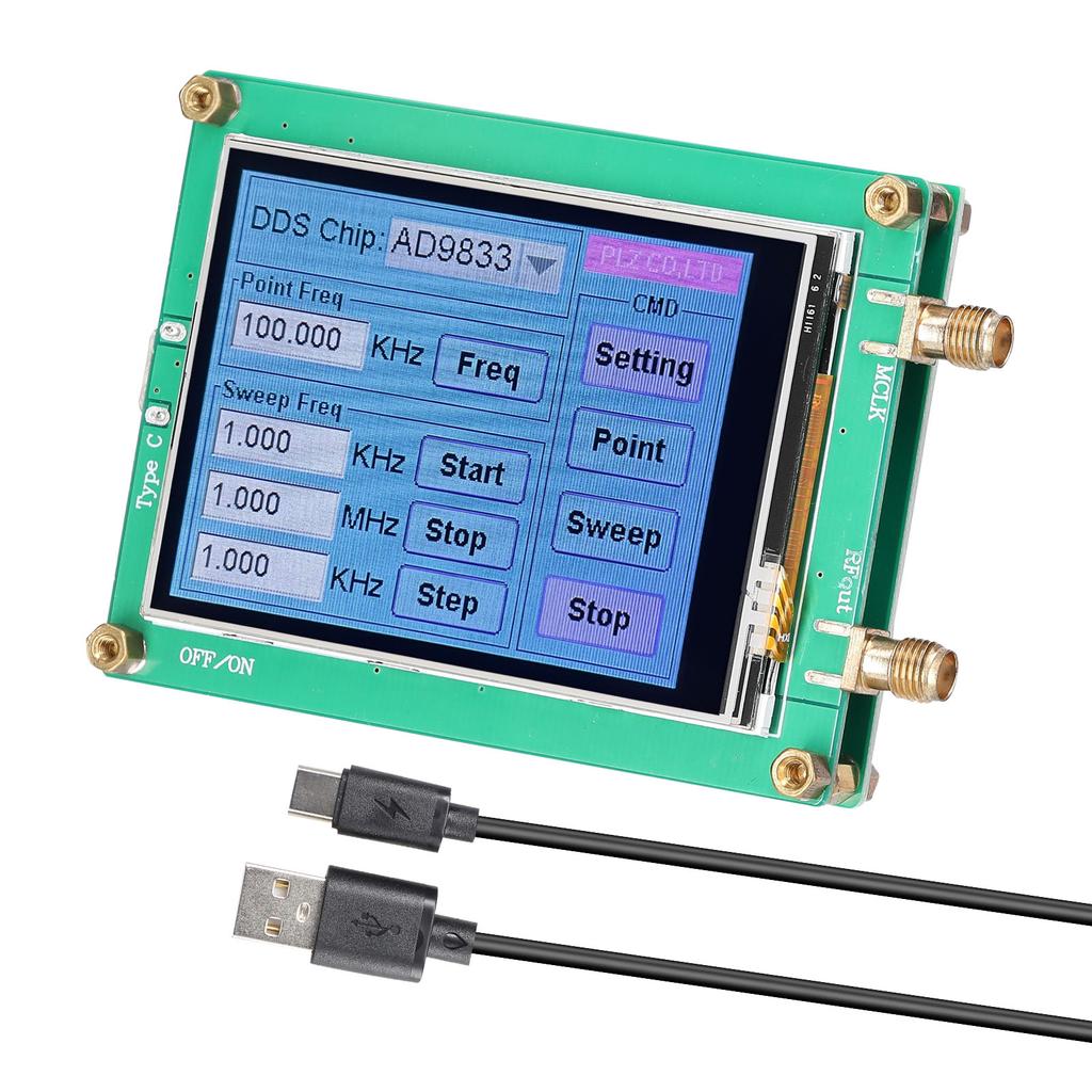 Touching Screen DDS Module Signal-Generator 10Bit DAC Sinewave Squarewave Triangularwave Signal