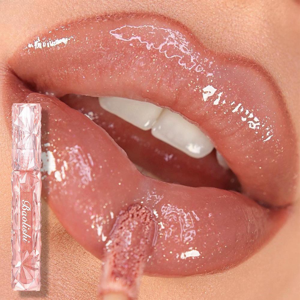 Блестящий блеск для губ Mirror Water Gloss Lip Glaze Antistick Cup Waterproof Pearlescent Увлажняющий бальзам для губ