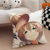 Whimsical Japanese Anime MMy Deer Friend Nokotan Cushion Cover Throw Pillow Cover Hidden Button Durable Polyester Chair Cushion