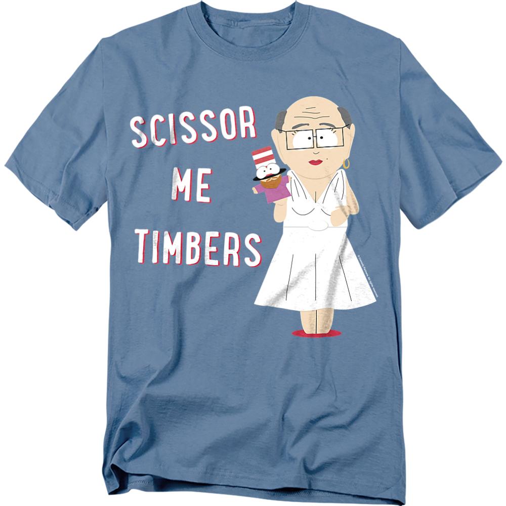 South Park Unisex Adult Scissor Me Timbers T-Shirt
