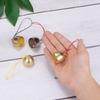 METERXITY 4-Pack Hanging Bells, Small Decorative Bells, Vintage Jingle Bells, Christmas/Home/Window/Door/Garden Decorations, Hanging Bell Pendants, Go