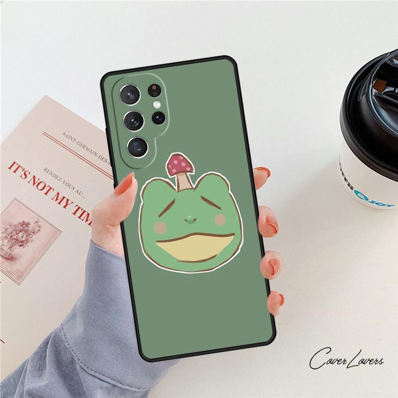 Чехол для телефона с грибной лягушкой Для Samsung Galaxy S24 S25 S23 S22 Ultra Note 10 20 Plus S20 S21 FE Чехол