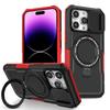 Чехол-подставка для iPhone 15 14 Pro Max Plus Сдвижная крышка камеры с невидимой подставкой Военная защита от падений Прочный магнитный чехол