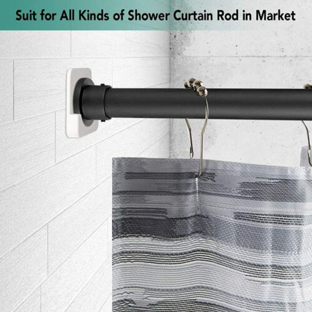 Fixation Bathroom Shower Curtain Rod Curtain Rod Mount Retainer Tension Holder Shower Rods Holder