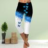 Pants Summer Short Leggings Cropped Skinny Trousers Plus Size Leggins Ladies Slim 3D Flowing Sand Butterfly Print Pants