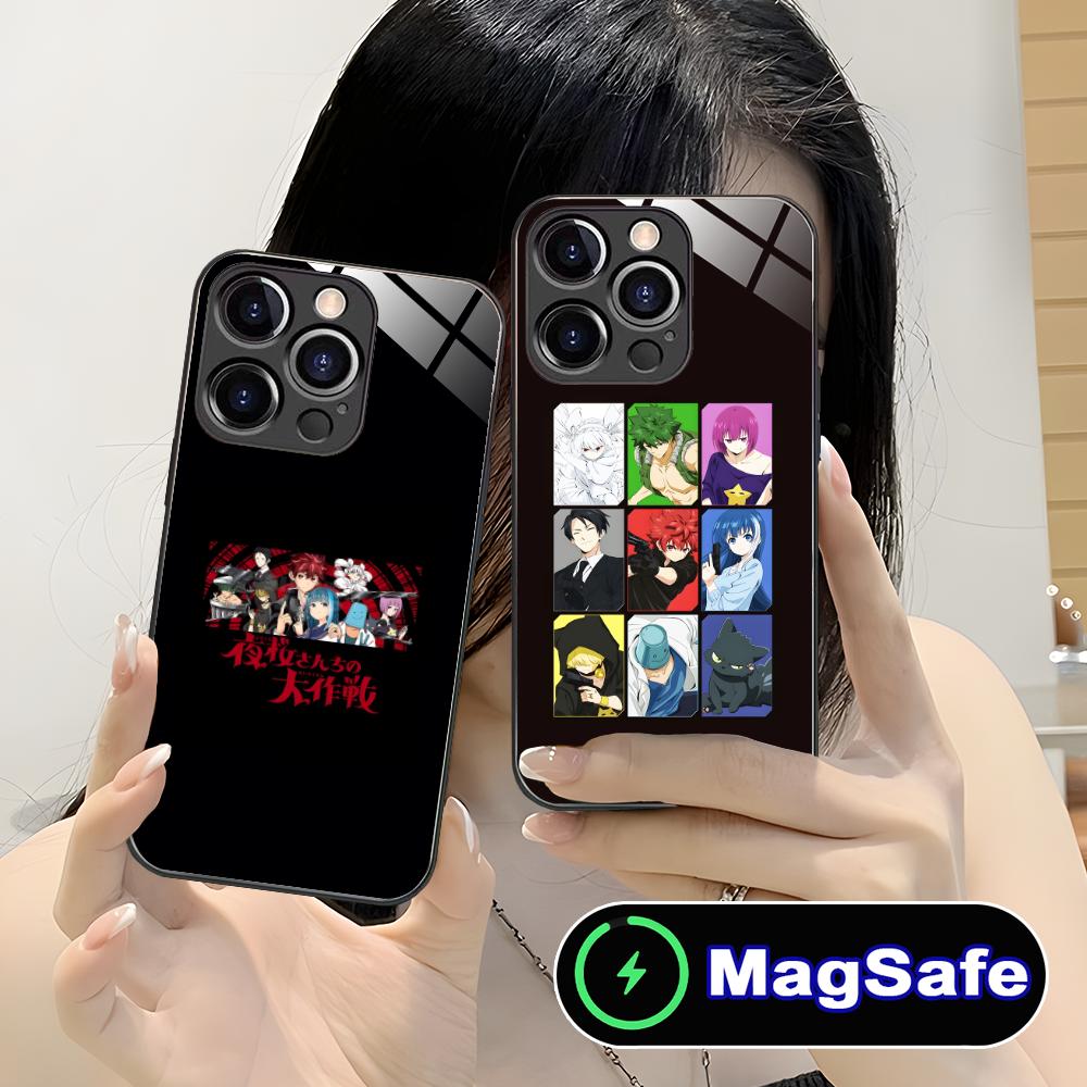 Чехол для телефона Mission Yozakura Family для iPhone 16 15 14 13 12 11 Pro Max Plus Mini MagSafe Стеклянная крышка с цветной печатью для смартфона