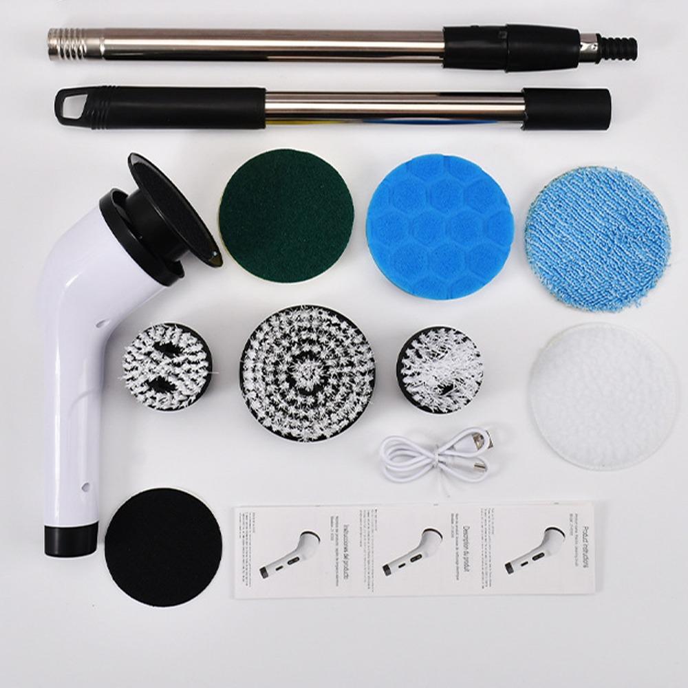 9-in-1 Electric Cleaning Brush Rechargeable Rotation Cleaning Machine Toilet