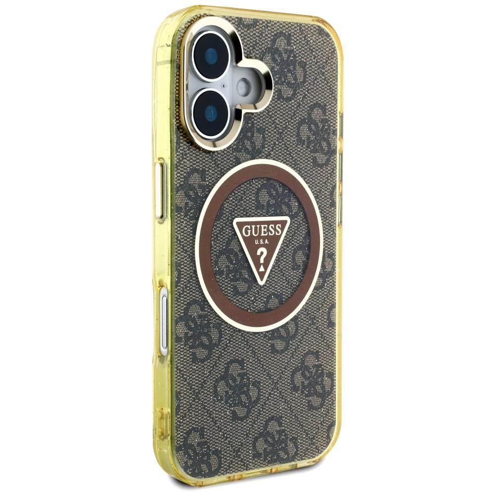 Etui do iPhone 16 Guess MagSafe Brązowe