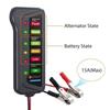Testeur Digital de Batterie et alternateur de 12V Professionnel - 6 voyants LED - Testeur Multifonction pour Auto et Moto