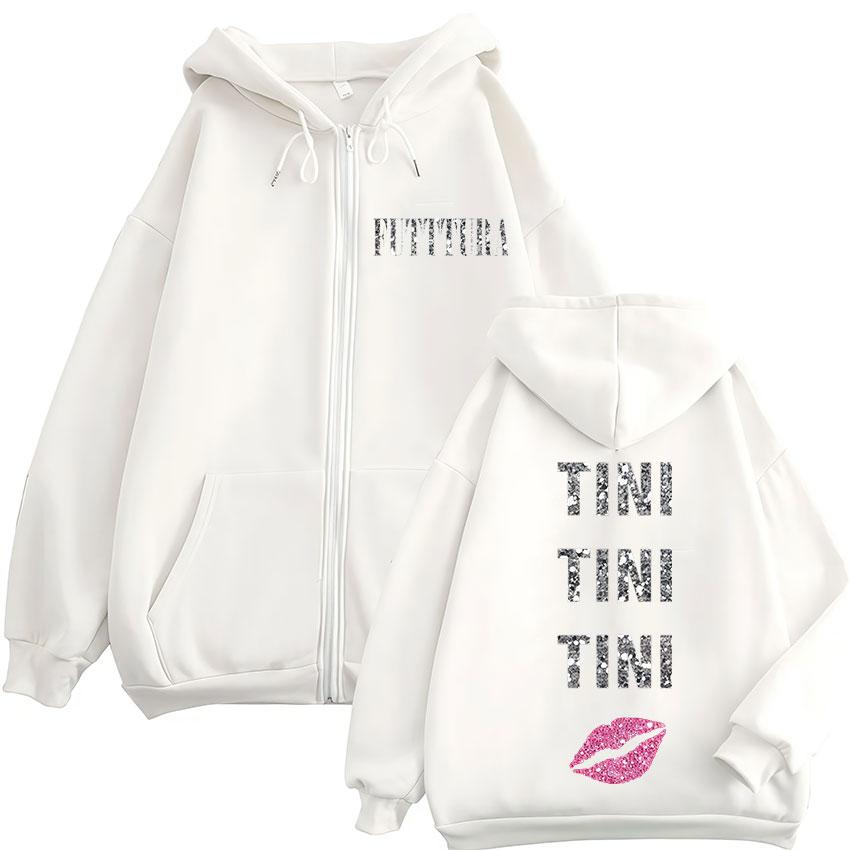 Певица TINI STOESSEL FUTTURA Тур Новая толстовка на молнии Мужская Женская Модная куртка Свитшот Винтажная Оверсайз Zipp