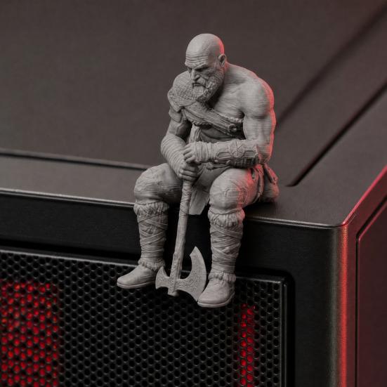 Статуэтка воина, напечатанная на 3D-принтере, Фигурка с оружием из скандинавской мифологии, Коллекционный орнамент для домашнего офиса
