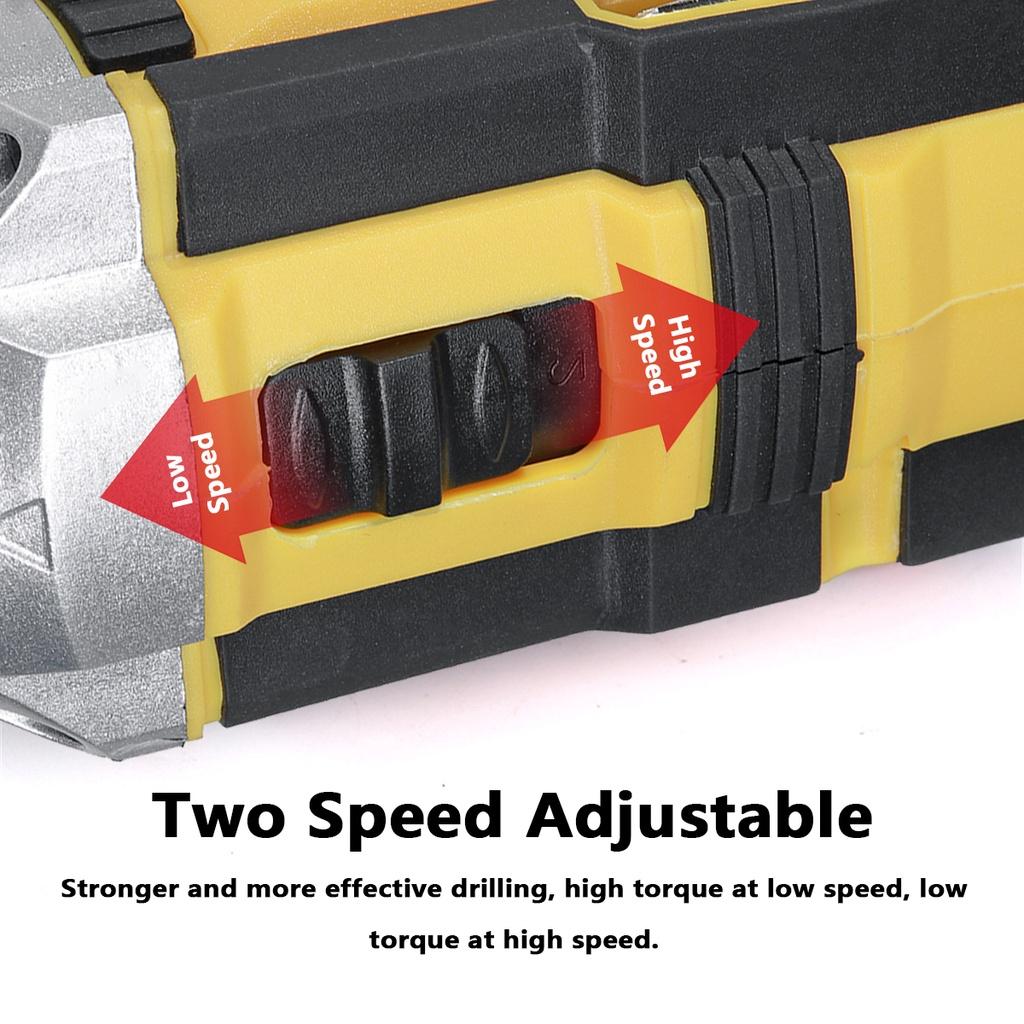 Аккумуляторная электрическая дрель-перфоратор, электрическая отвертка, электроинструменты, ударная дрель с крутящим моментом 300 с аккумулятором 1/2PCS 21 В