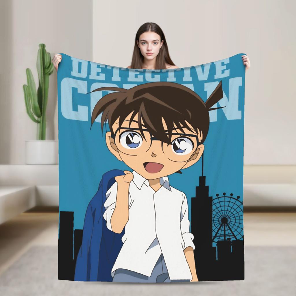 Плед Detective Conan Флисовый Весна/Осень Дышащий Теплый Плед для Кровати Офиса Постельное Белье Пледы