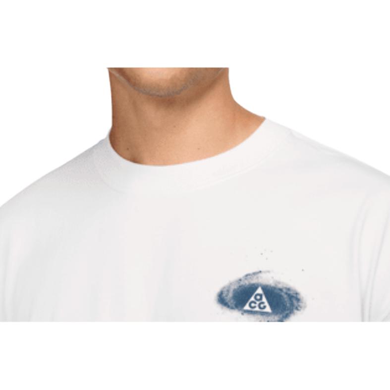 Nike Dri-Fit Повседневная Удобная Спортивная Пот-Впитывающая Футболка с Коротким Рукавом Мужские Топы Mountain-Peak-Белый FZ5275-121