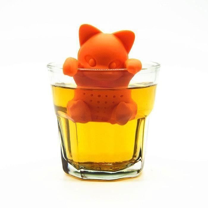 Le Chat Infuseur Infusion Thé Filtre Boule Chats Tea Cat Silicone