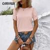 Summer Women's New Round Neck Fashion Short Sleeved Top