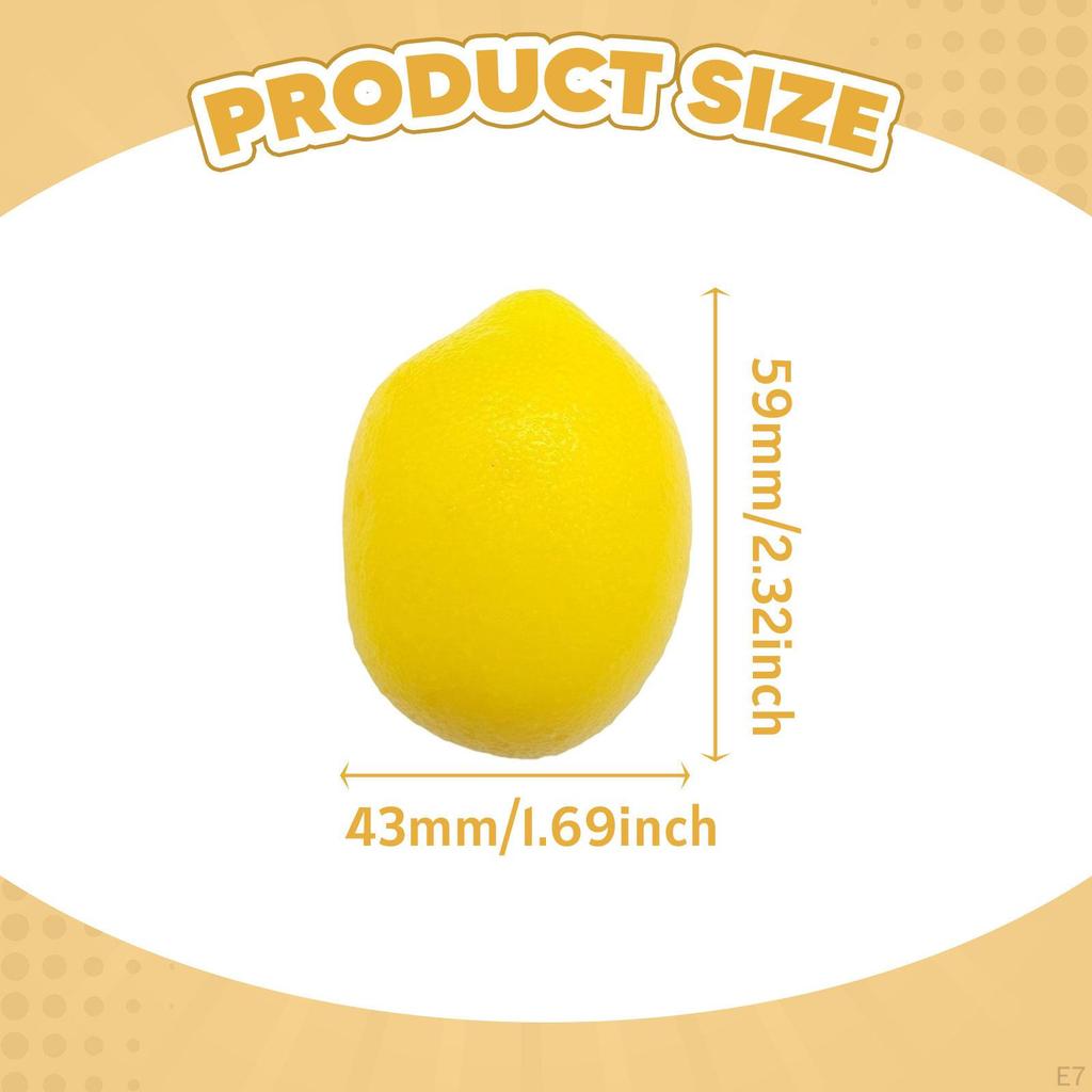 10 Миниатюрных искусственных лимонов, Лимонный декор, Фруктовое украшение для фотографии, Гирлянда.