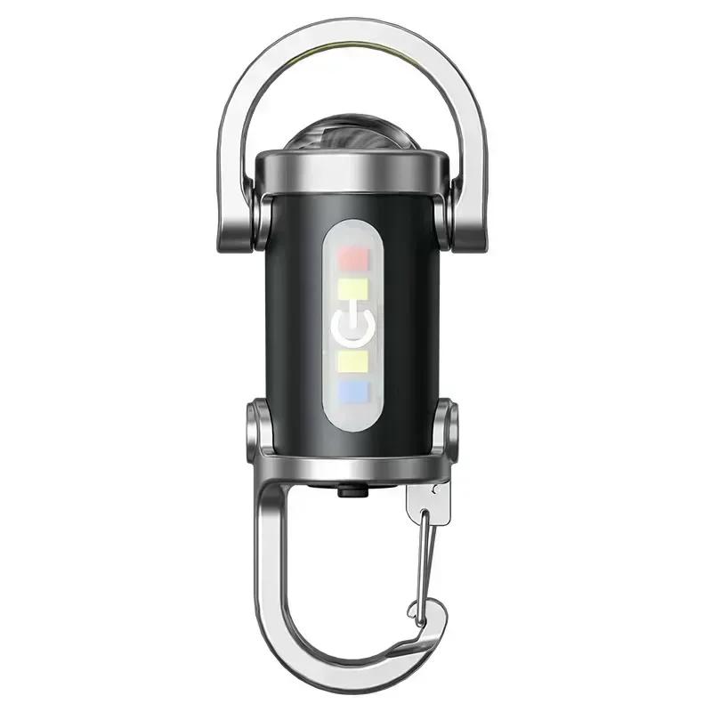 Мини брелок-фонарик Брелок Карманный фонарик USB-зарядка Светодиодный свет Фонарик Водонепроницаемый брелок-фонарик 1/2 шт.