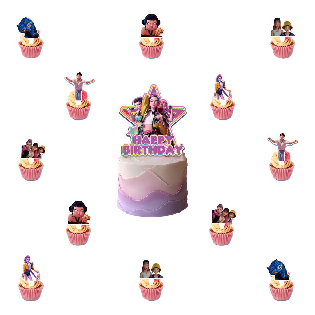 Witch Hunters Birthday Theme Party Decoration Banner Pull Flag Cake Flag Balloon- Set