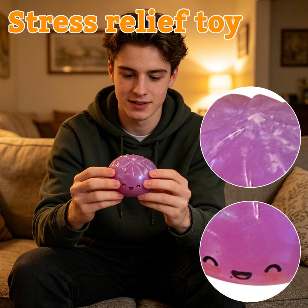 8,5 см Игрушка-антистресс Паровая булочка Squishy с мягкой силиконовой крышкой Медленно восстанавливающая форму Игрушка для снятия стресса для детей и взрослых Сенсорная игра